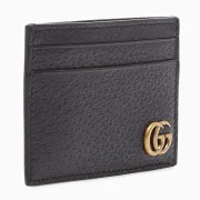 Gucci AAA+ black wallet Black cowhide GG men's fashion card bag #9125580