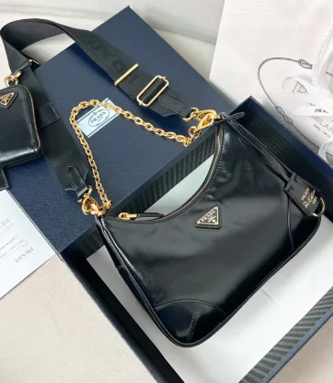 Prada AAA+ Black Gold shoulder bag Original Quality #A35852