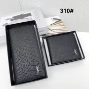 Yves Saint Laurent Logo Leather Wallet Set #A45765