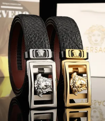 Men's Versace Medusa Buckle Leather Belt 3.5cm #A46198