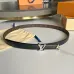 Women's Louis Vuitton AAA+ Leather Belts 2cm #A33432