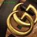 Leather Men's Gucci AAA+ black Belts double G buckle 3.8cm #9111462