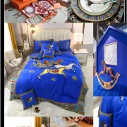 Bedding sets duvet cover 200*230cm duvet insert and flat sheet 245*250cm  throw pillow 48*74cm #99901030