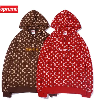 Supreme LV Hoodies for Men Women in Red coffee #99117748