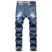 2021 new men's jeans blue stretch European and American personality zipper decoration jeans trendy men #99905875