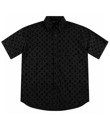 Louis Vuitton Black short sleeve shirt for men #A41974