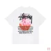 Stussy Crystal Diamond Reflective print short-sleeved T-shirt for men and women #A33135