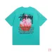 Stussy Crystal Diamond Reflective print short-sleeved T-shirt for men and women #A33135