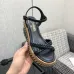 Women's Chanel Espadrille Wedge Sandals with Woven Straps #A45809