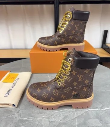 Louis Vuitton x Timberland boots for Louis Vuitton Unisex Shoes 3.5CM #A44158