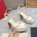 2023SS Valentino Shoes The latest metal rivets wedge high platform sandals #A23191