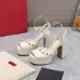 2023SS Valentino Shoes The latest metal rivets wedge high platform sandals #A23191