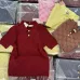 Gucci Short-Sleeve Knit Top with Gold Buttons #A46445