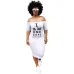 Amazon AliExpress new nightclub European and American style letters super long printed bag hip dress  #99904409