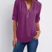 Solid color zipper half-open collar 2021 hot sale women's T-shirt (17 colors) S-5XL-$9.9 #99904348