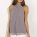 Summer style  chiffon shirt  sleeveless Fabric: Pearl chiffon double layer (8 Colors) S-3XL $9.9 #99904368