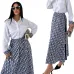 Dior Long-Sleeve Shirt with CD Print Maxi Skirt #A46535