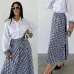 Dior Long-Sleeve Shirt with CD Print Maxi Skirt #A46535