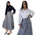 Dior Long-Sleeve Shirt with CD Print Maxi Skirt #A46535