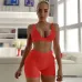 Hot goods 2021 summer hot selling women's wear new V-neck sports Yoga suit women's wholesale #999902416