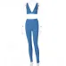 Hot goods 2021 summer hot selling women's wear new V-neck sports Yoga suit women's wholesale #999902416