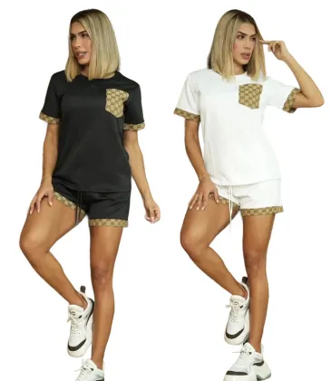 Women's Gucci GG Pattern T-Shirt  Shorts Set #A46484